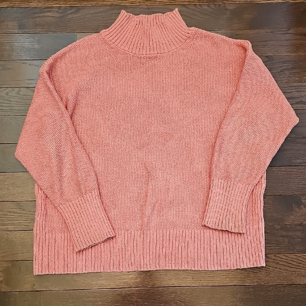 LOFT Soft Pink Mock Neck Sweater